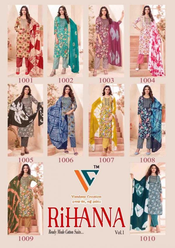 Vandana Rihanna Vol-1 – Kurti Pant With Dupatta